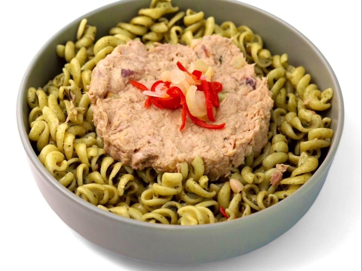 Tuna Fusilli Pesto Salad