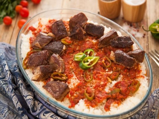 Rice And Meat Fatteh