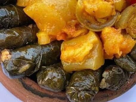 Vine Leaves Casserole With Knuckles