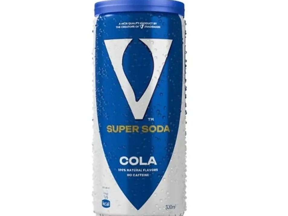 V Super Soda Cola Can