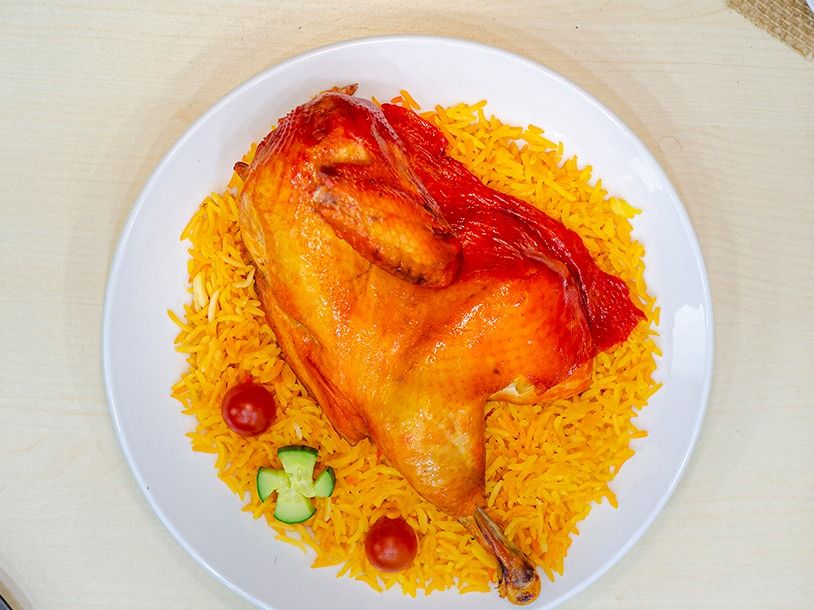 نصف دجاج مندى بالارز