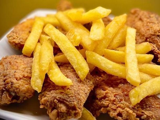 Broast fried wings meal, 6 pieces