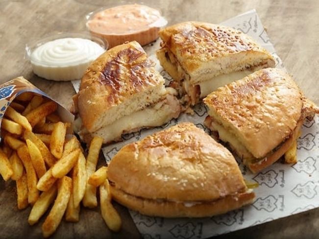 Maria Shawarma meal with cheddar and mozzarella sauce