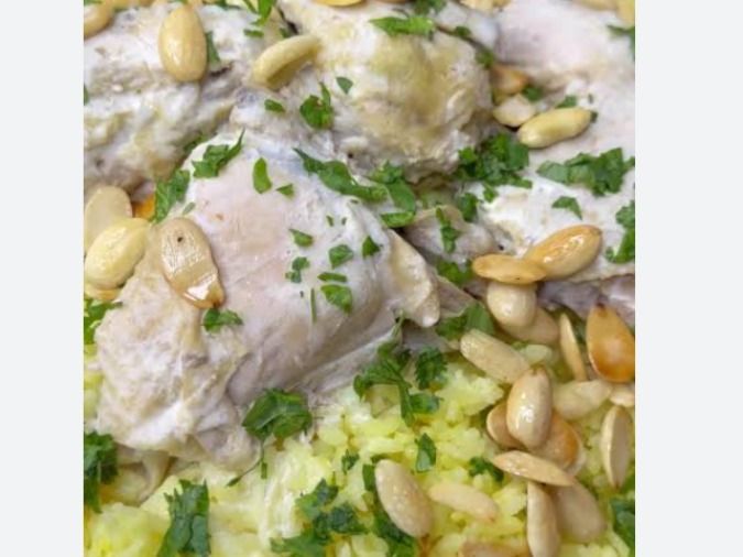 Jordanian Mansaf, quarter chicken and thigh