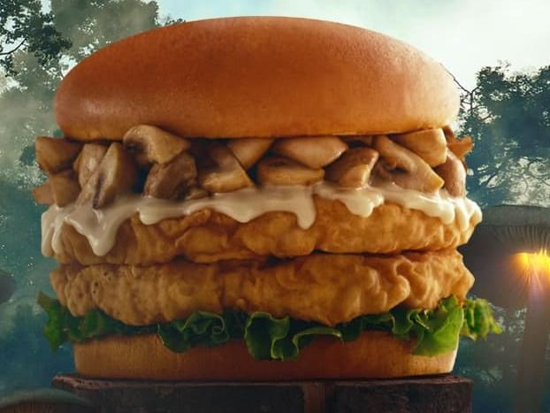Chicken Mushroom Ranch Burger