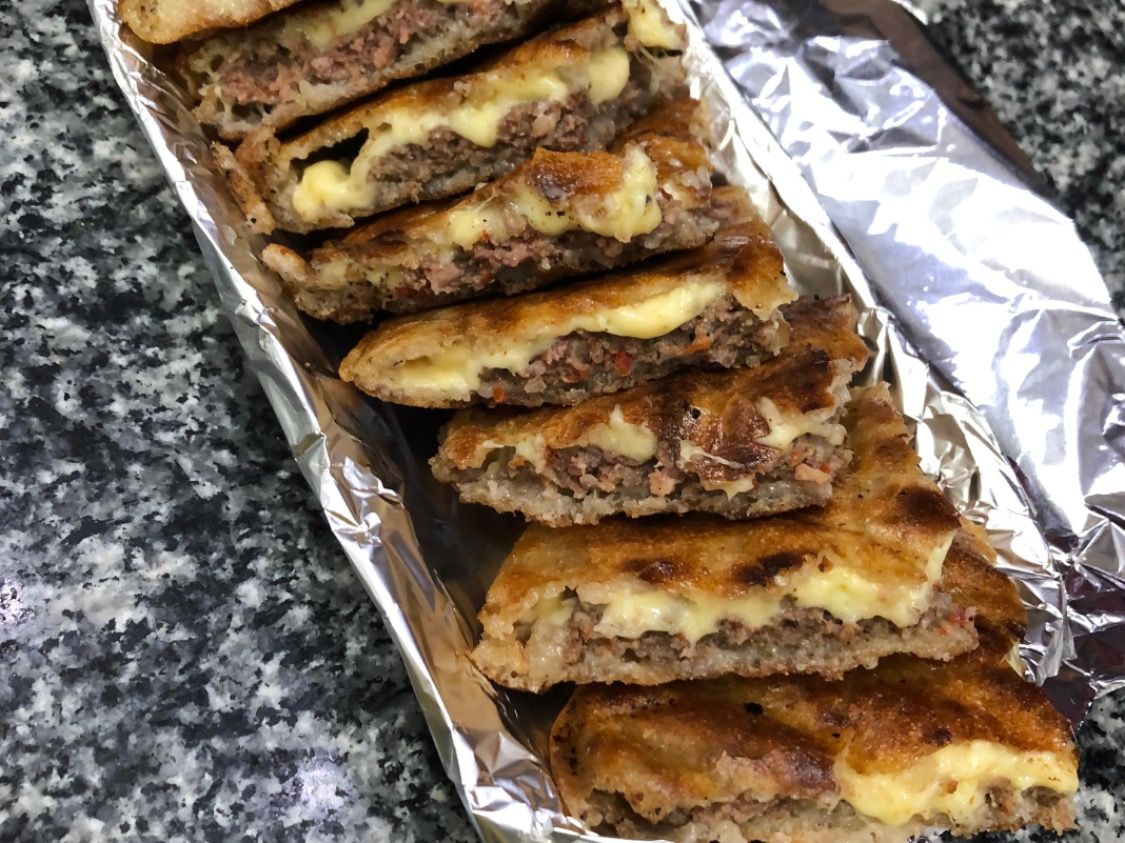 Hawawshi with baladi cheese