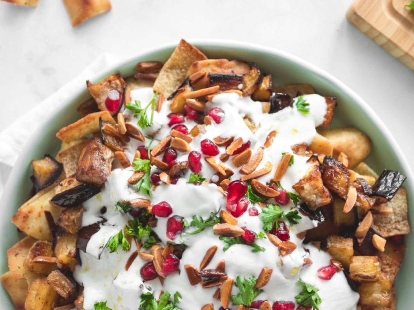 Eggplant Fatteh