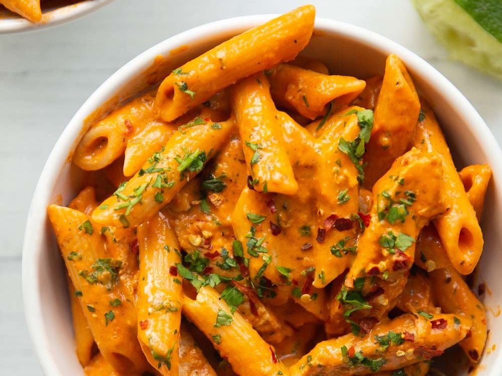 Peri Peri Pasta With Chicken Or Chicken And Fresh Cream