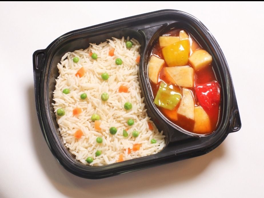 Sweet potatoes with chili and rice fasting