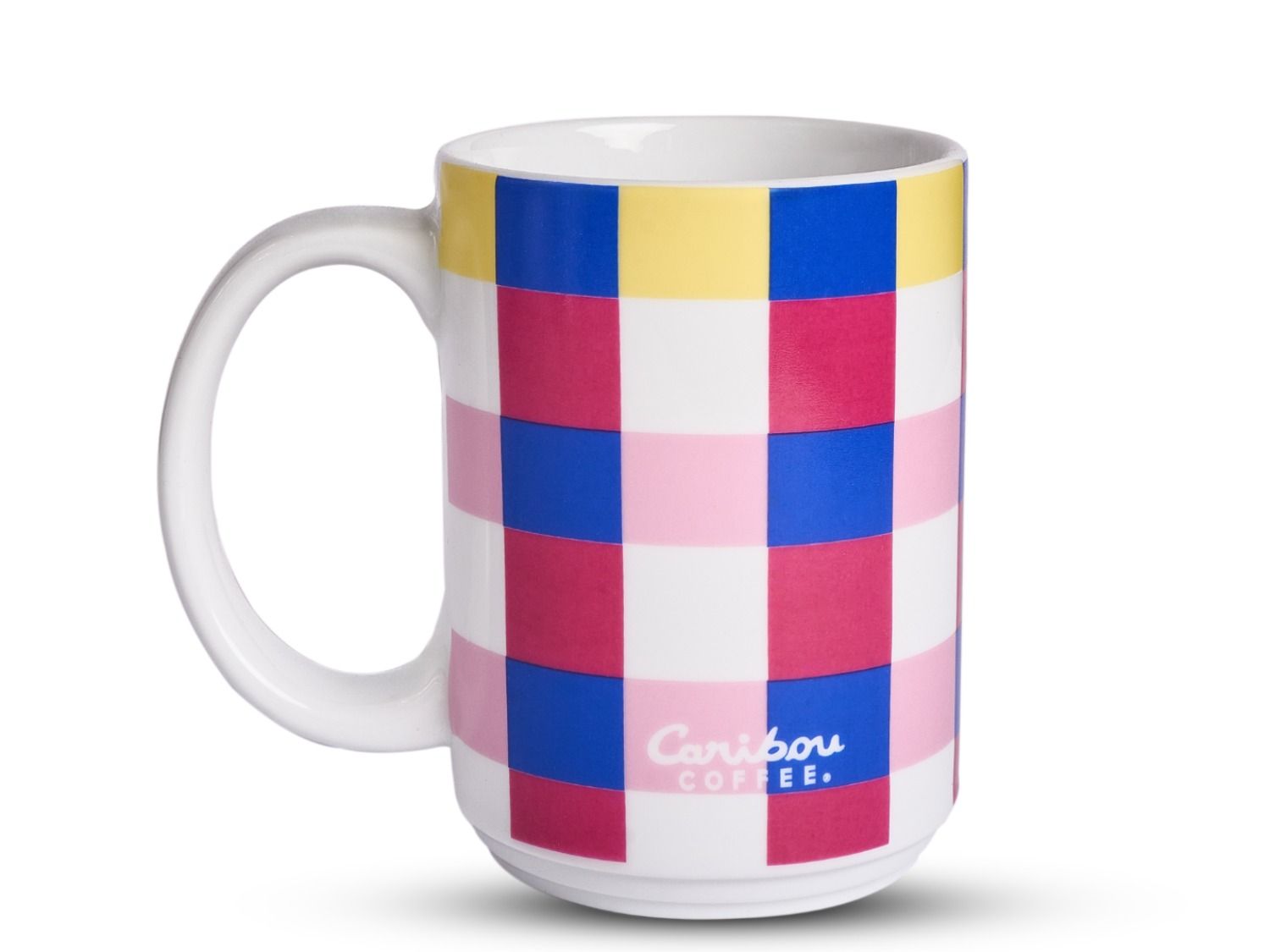 Mug 16 OZ Pink Squares