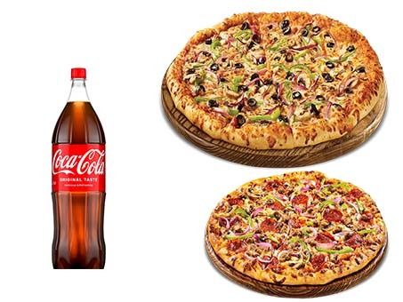 Large Pizza Offer with Medium Pizza and 1 Liter Cola