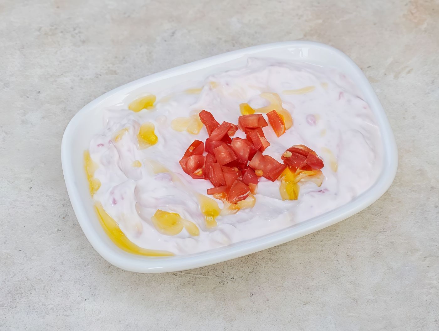 White Cheese With Tomatoes