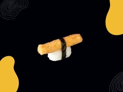 Fried Crab Salmon Nigiri Sushi