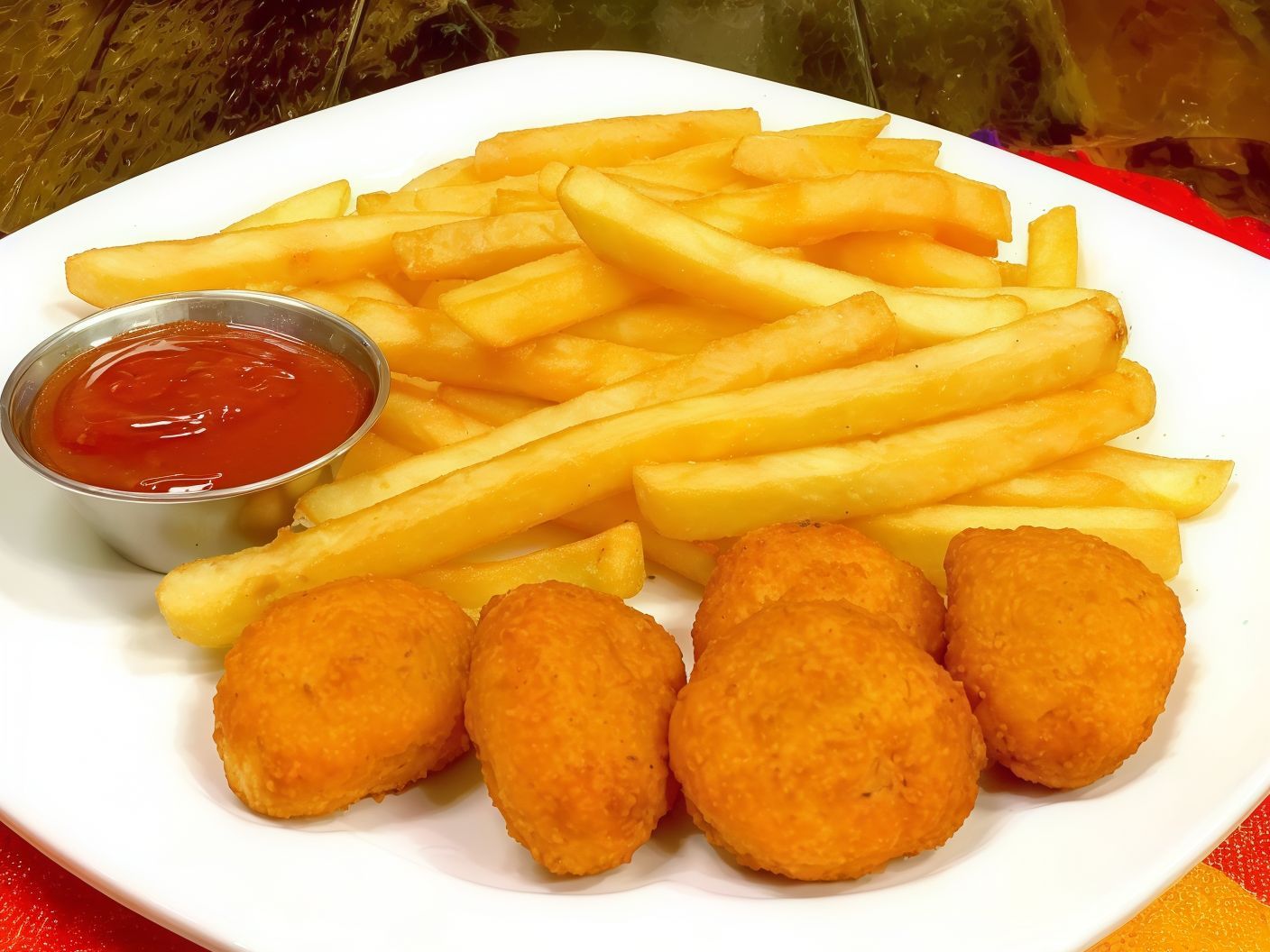 Children's Meal Chicken Balls With Fries And Juice