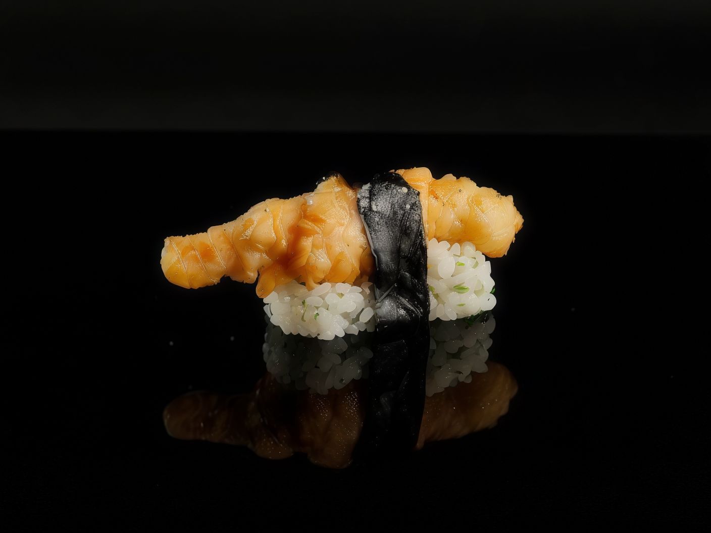 Fried Shrimp Salmon Nigiri Sushi