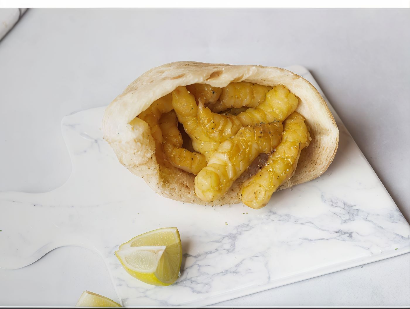 Shrimp potato sandwich