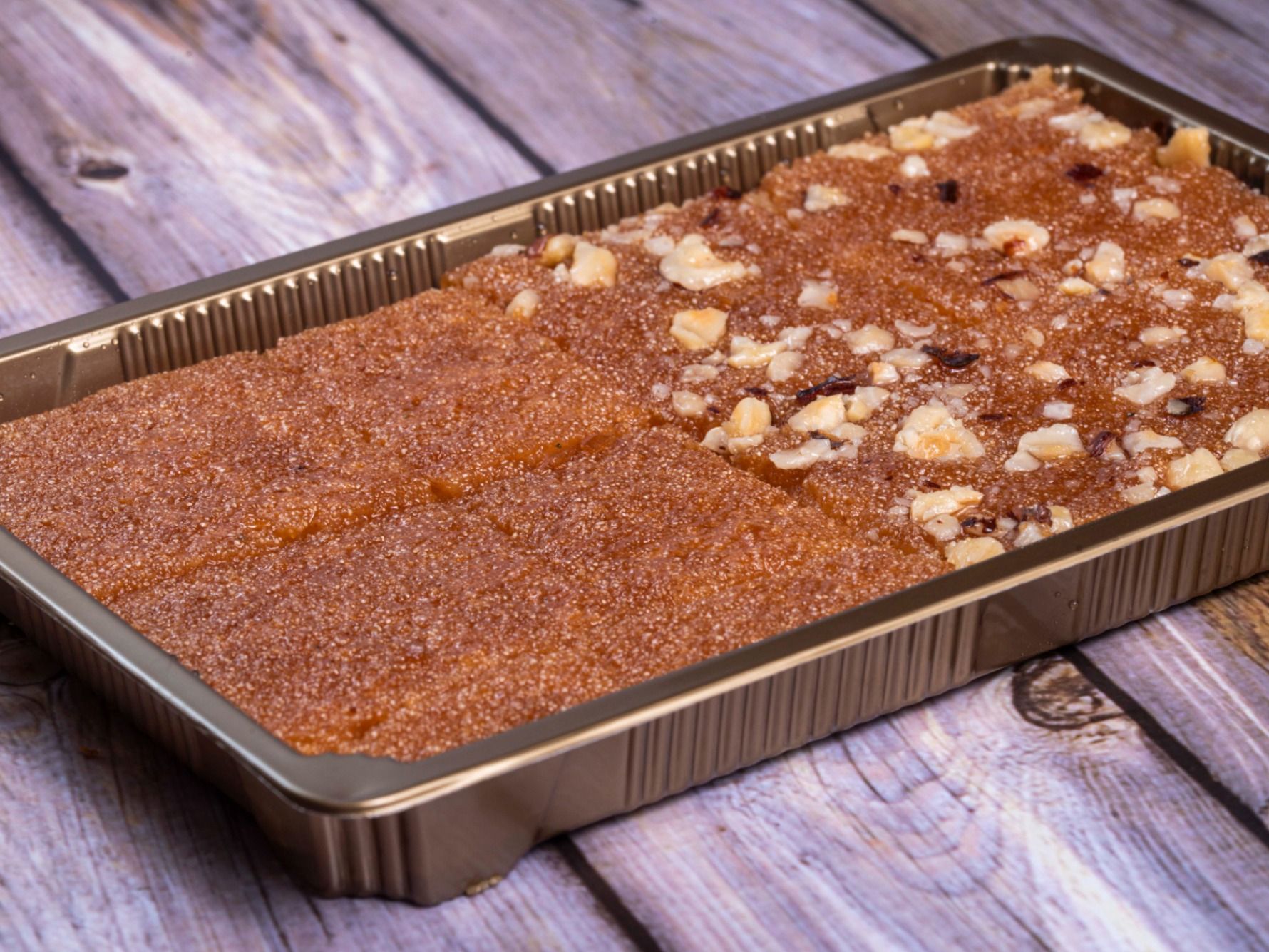 Plain Basbousa And Hazelnut
