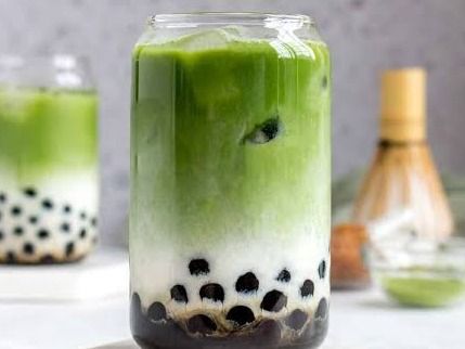 Matcha Latte with Boba