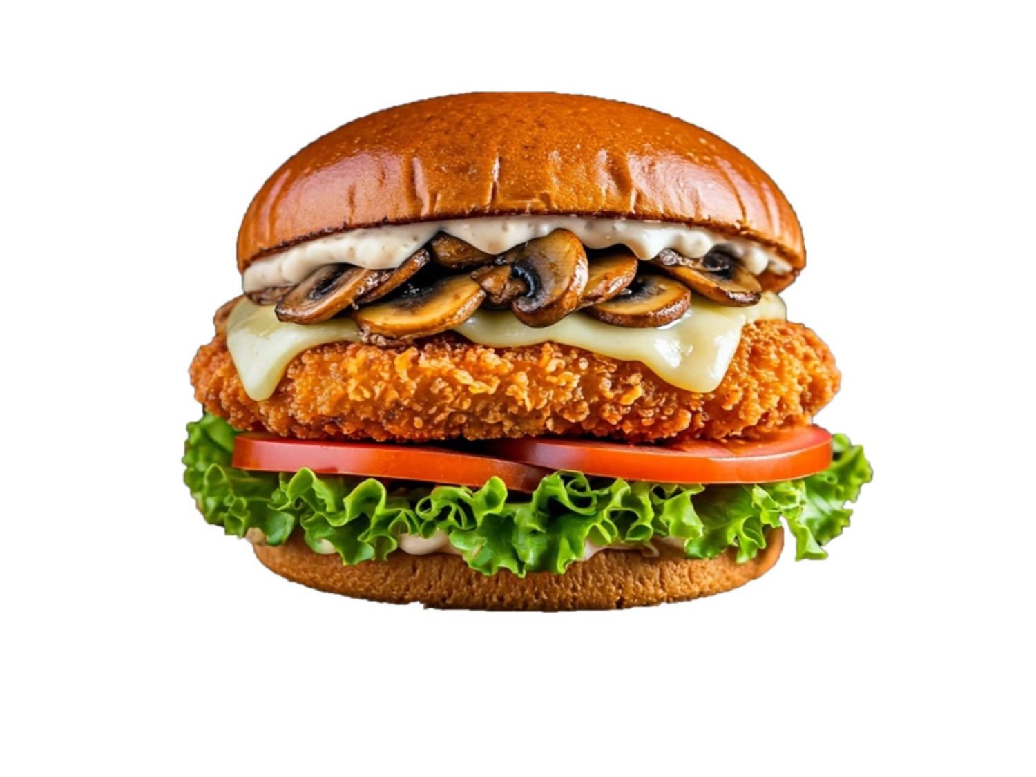 Mushroom Ranch Chicken Burger