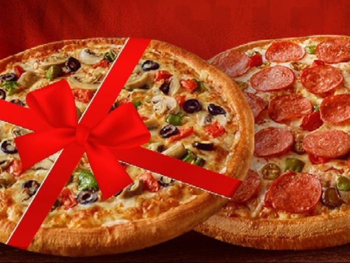 Order 1 large pizza and get the second free