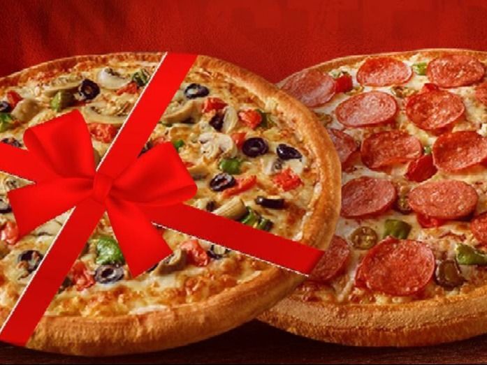 Order 1 medium pizza and get the second for free
