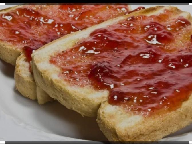 Plain Strawberry Jam Sandwich