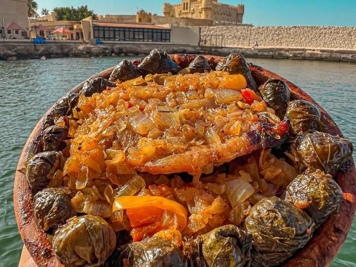 Grape Leaves Casserole with Meat