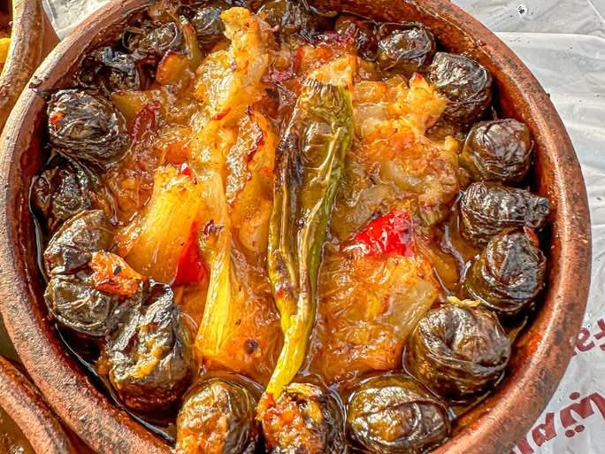 طاجن ورق عنب كوارع