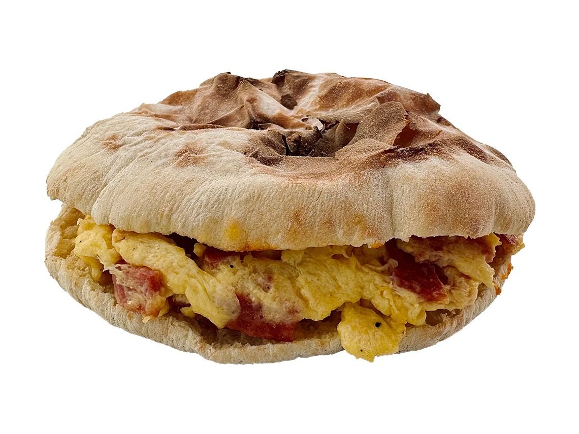 Omelette Egg With Pepperoni Sandwich
