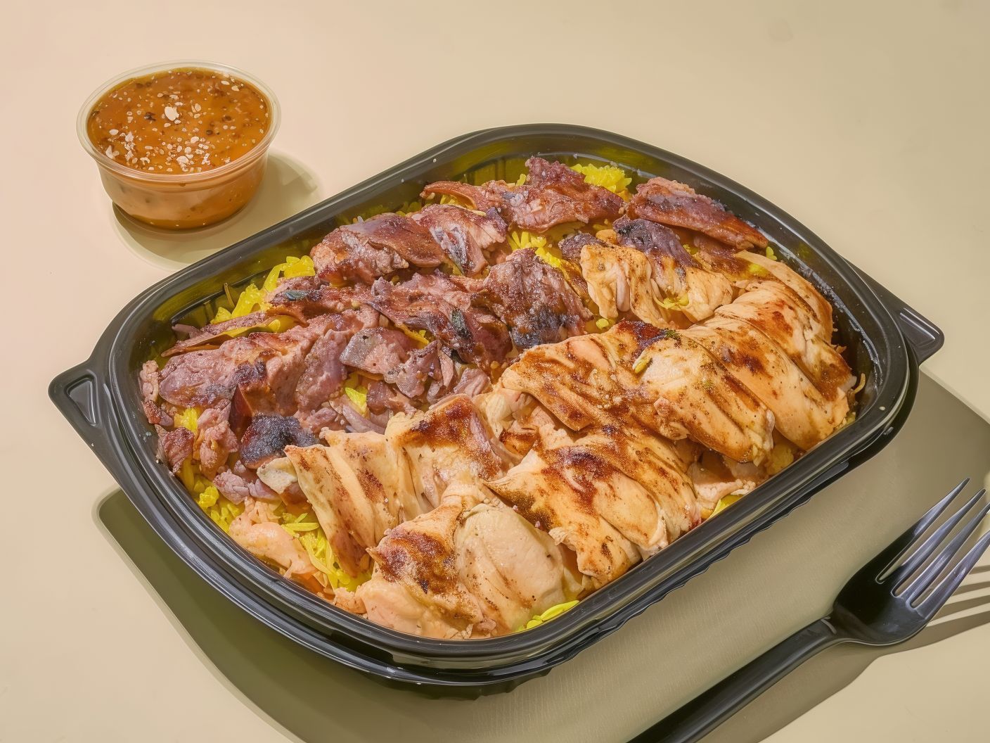 Charcoal Shawerma Fatteh Meat Or Mix