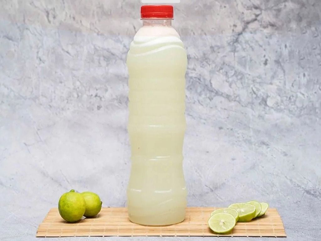 Lemon Yogurt Bottle With Milk