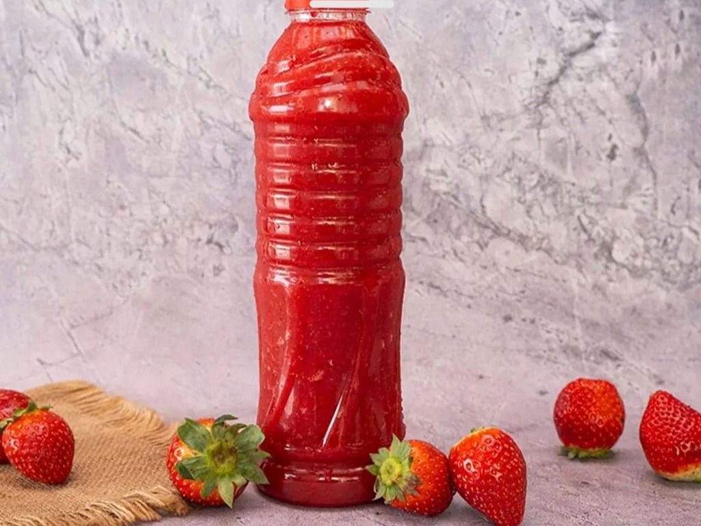 Strawberry Juice Bottle