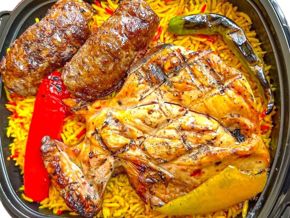 Quarter Chicken + 2 Pieces Of Tarb With Basmati Rice