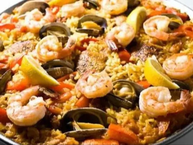 Rice With Seafood Meal.