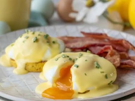 Pastrami Benedict with Hollandaise