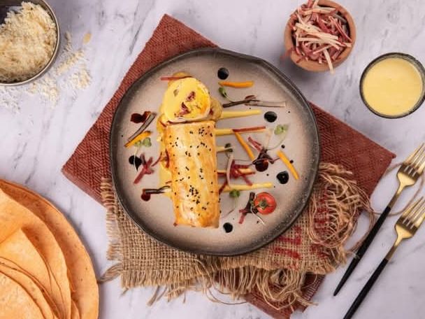 Smoked turkey burrito