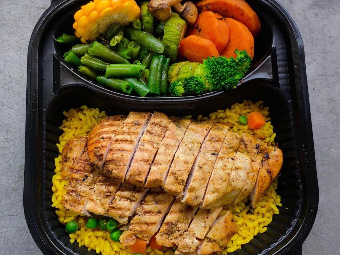 High Protein Double Grilled Chicken Meal - 583 Cal