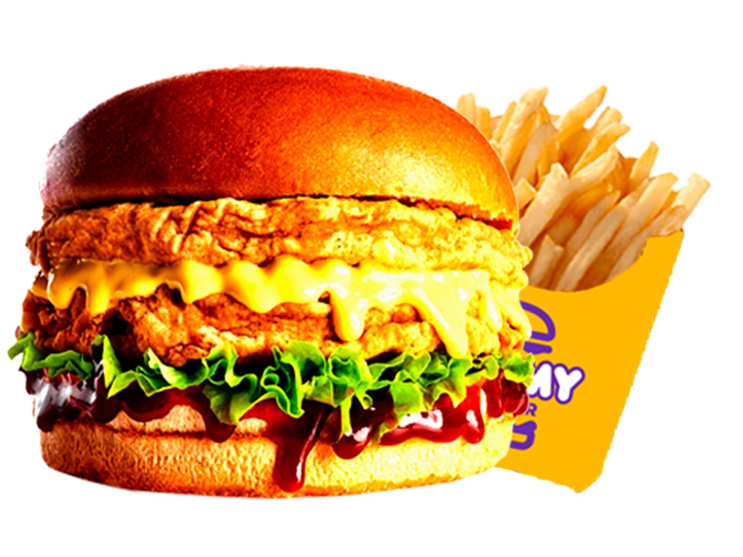 Yummy American Chicken Burger