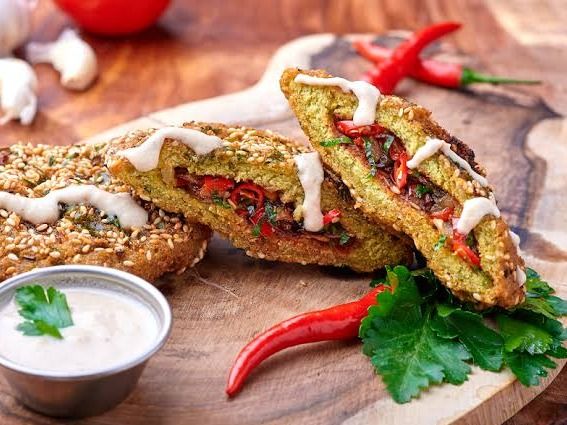 Stuffed Falafel Patty