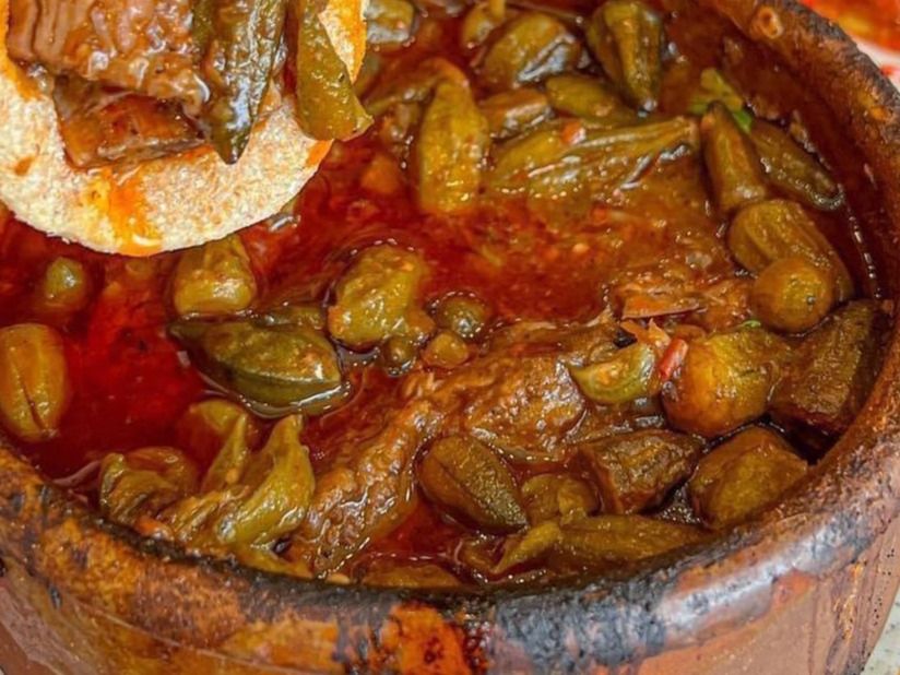 Plain okra casserole