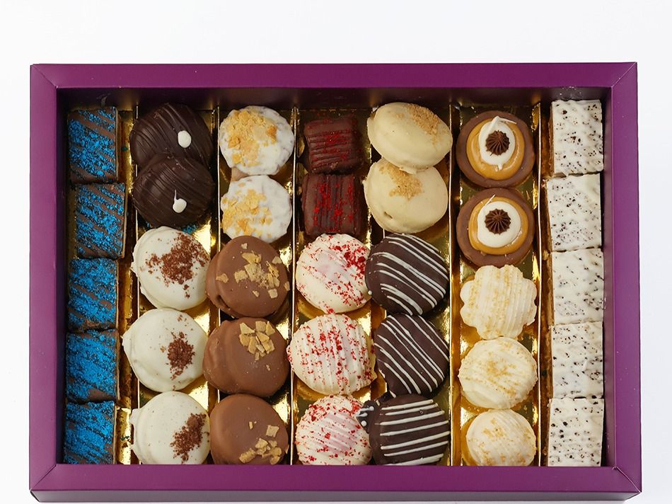 A Large Box Of Petit Four Luxe