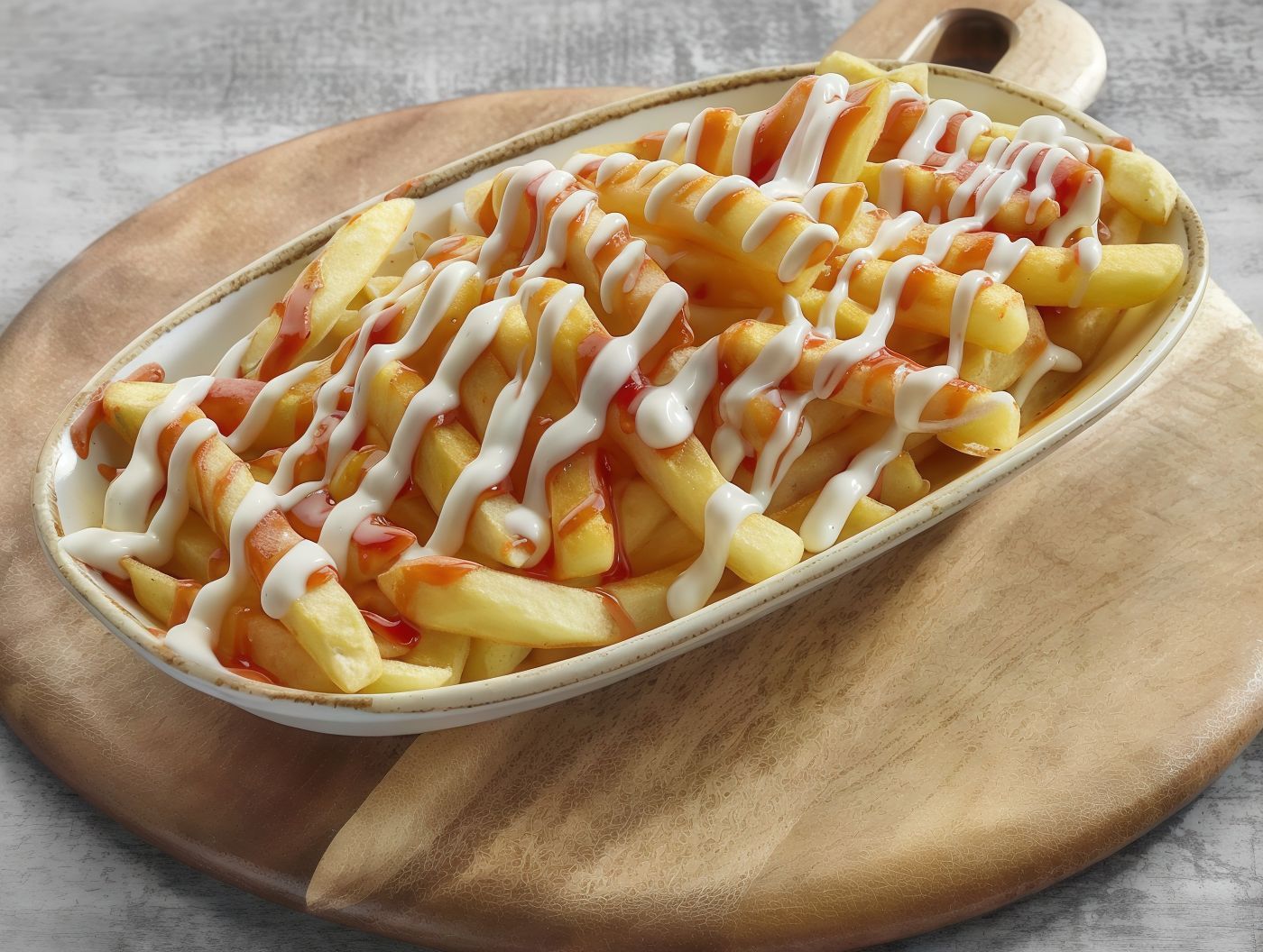 Fries with Ketchup & Mayonnaise