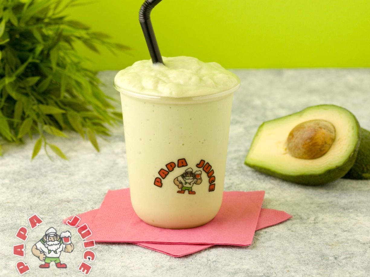 Avocado with vanilla ice cream