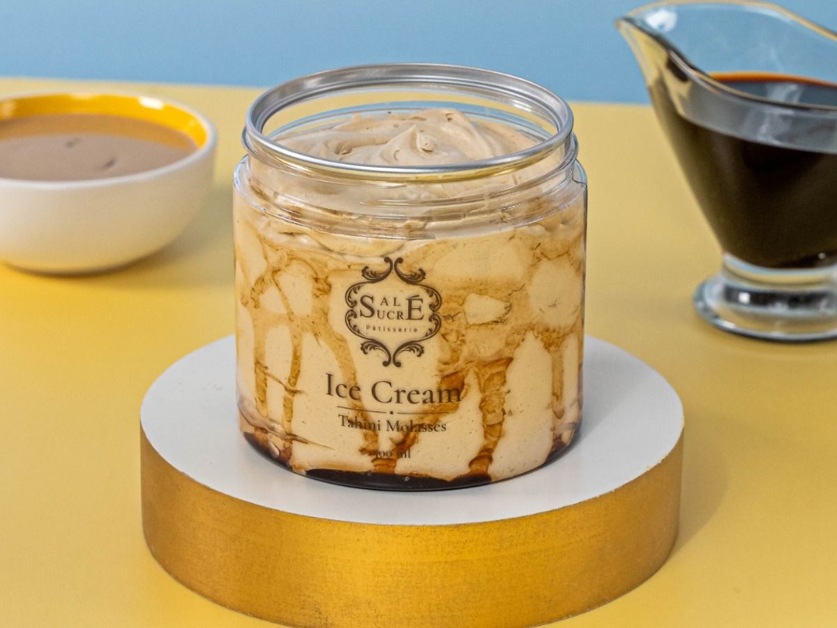 Black Honey and Tahini Ice Cream