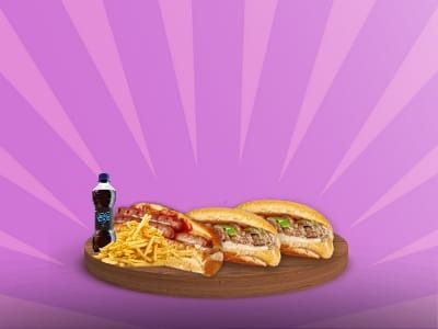 2 Livers, 1 Sausage, Fries, Maxi Cola