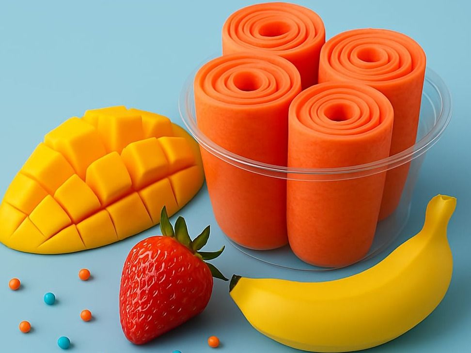 Fruit Salad Ice Cream Roll