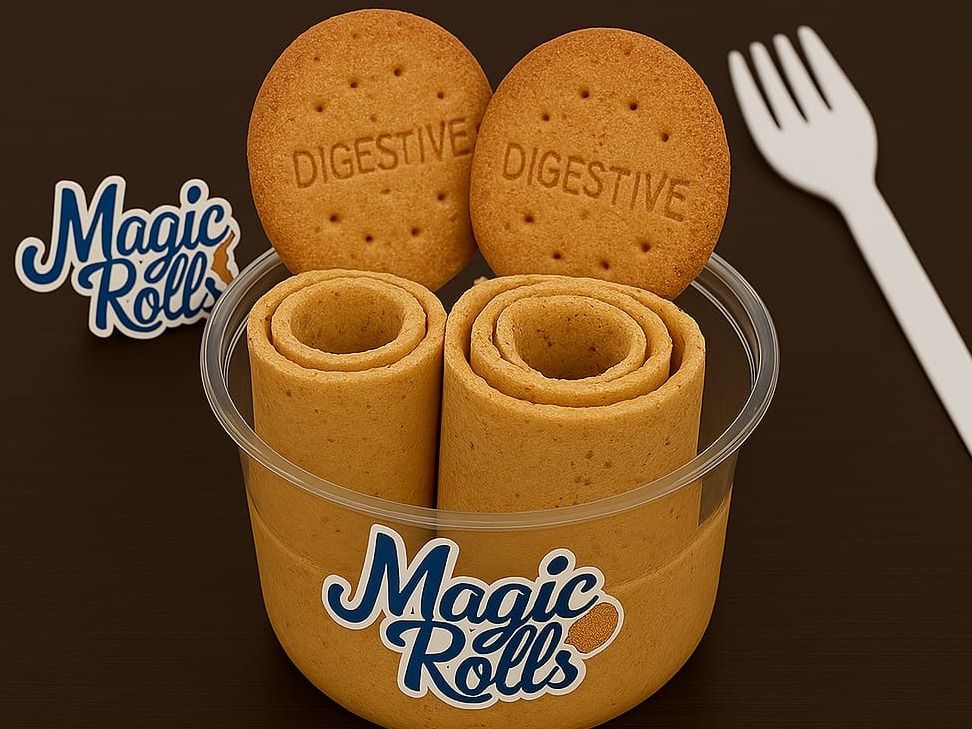 Digestive Biscuit Ice Cream Roll