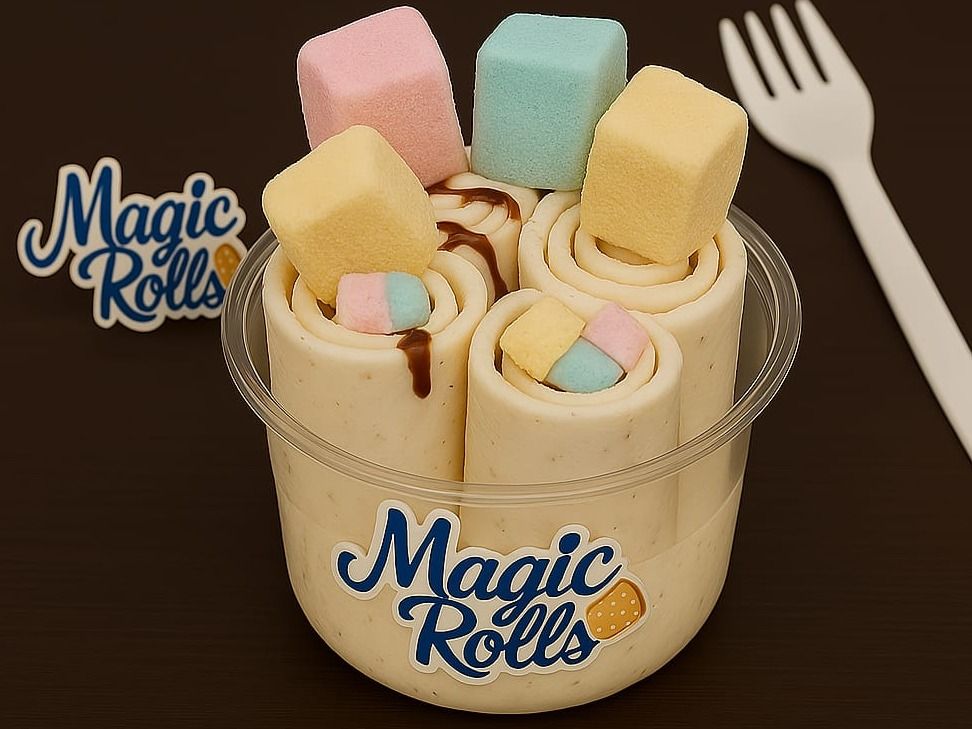 Marshmallow Ice Cream Roll
