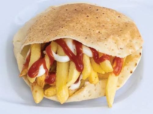 French fries with ketchup