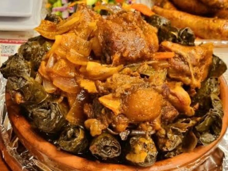 Oxtail Casserole With Vine Leaves